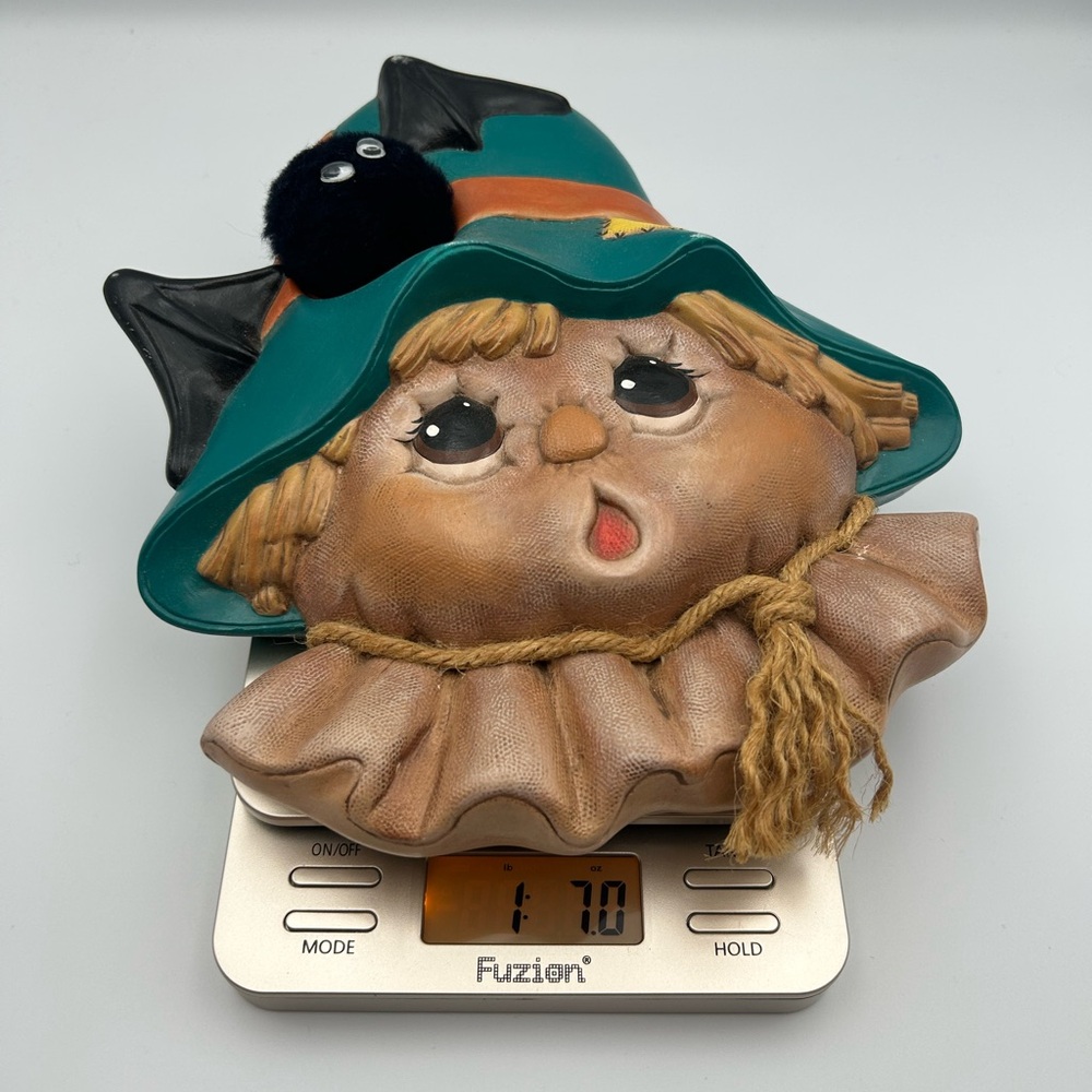 Hand-Painted Ceramic Scarecrow Wall Decor - Picture 6 of 6